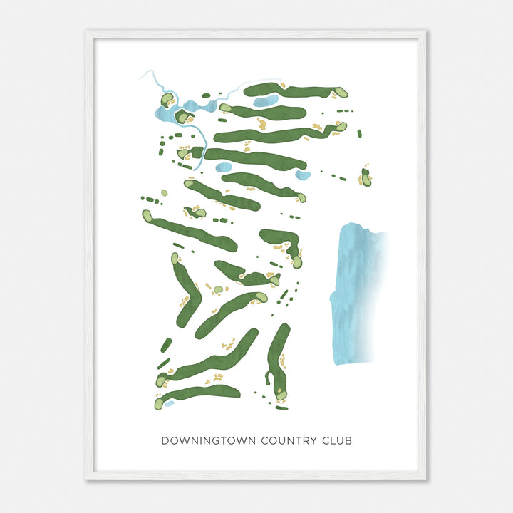 Print of Downingtown Country Club Modern Map