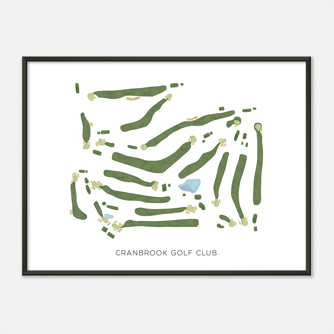 Print of Cranbrook Golf Club Modern Map