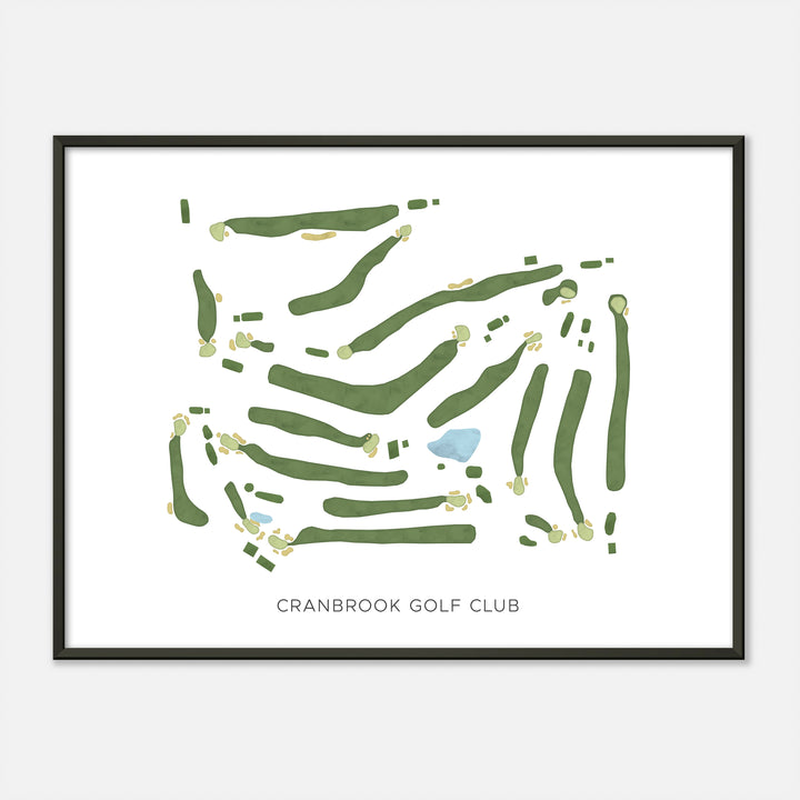Print of Cranbrook Golf Club Modern Map