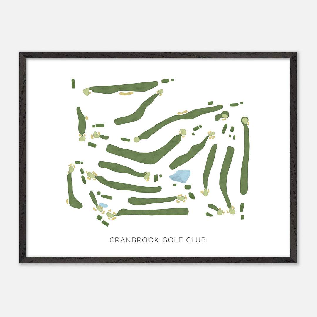 Print of Cranbrook Golf Club Modern Map