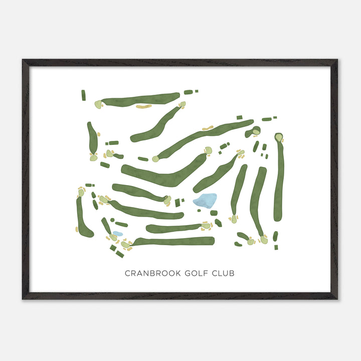 Print of Cranbrook Golf Club Modern Map