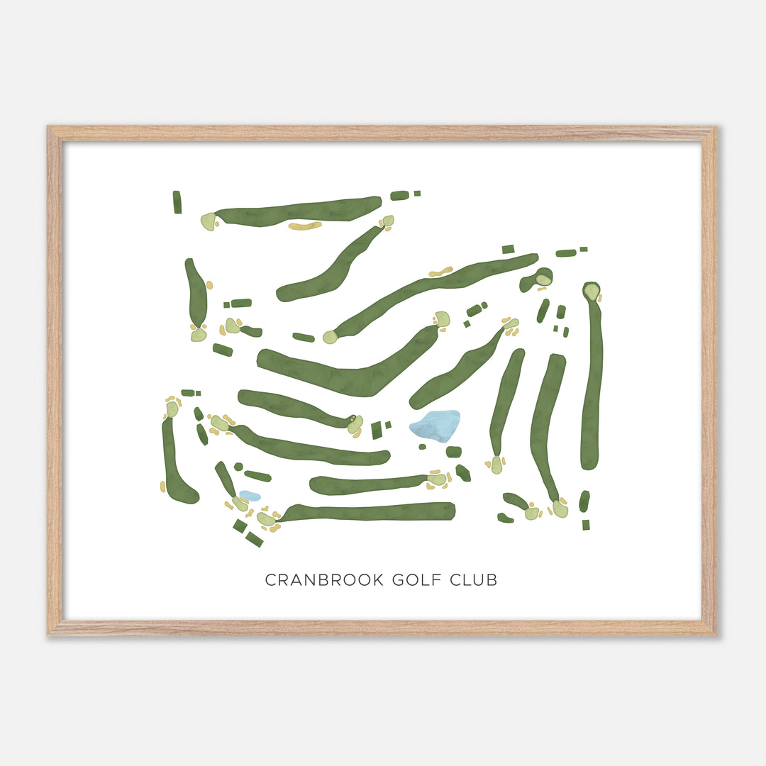 Print of Cranbrook Golf Club Modern Map