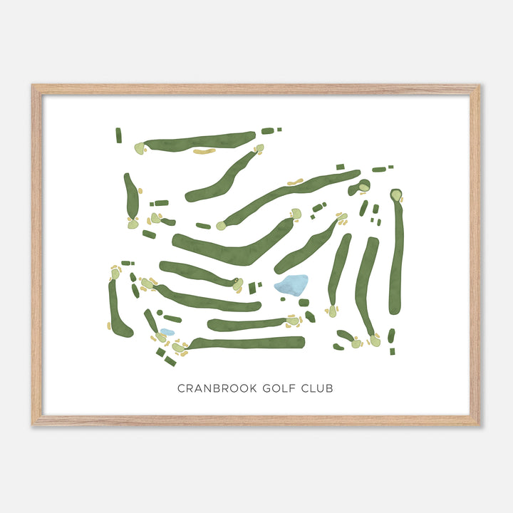 Print of Cranbrook Golf Club Modern Map