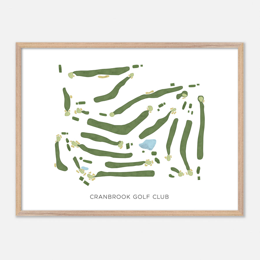 Print of Cranbrook Golf Club Modern Map
