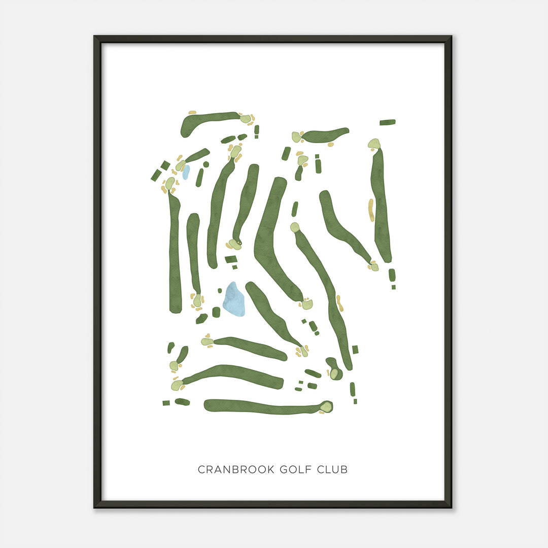 Print of Cranbrook Golf Club Modern Map
