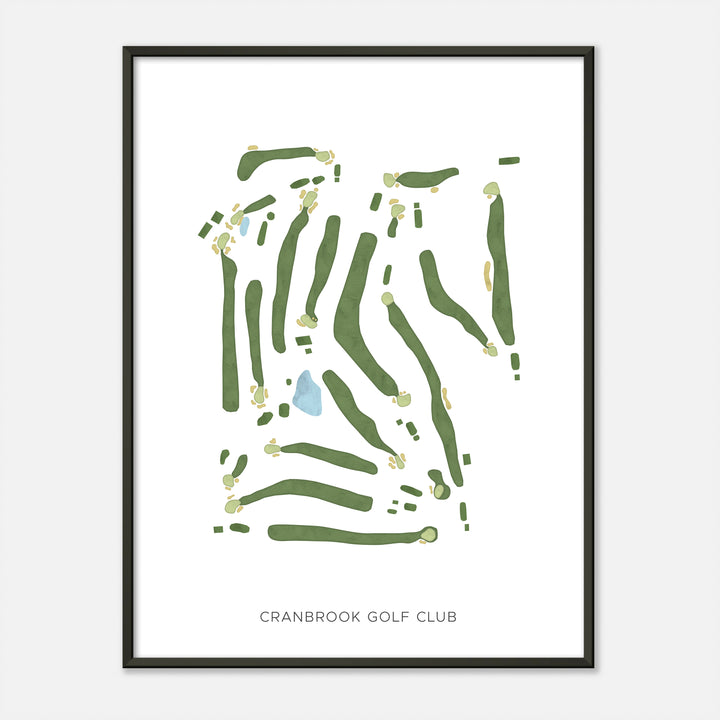 Print of Cranbrook Golf Club Modern Map