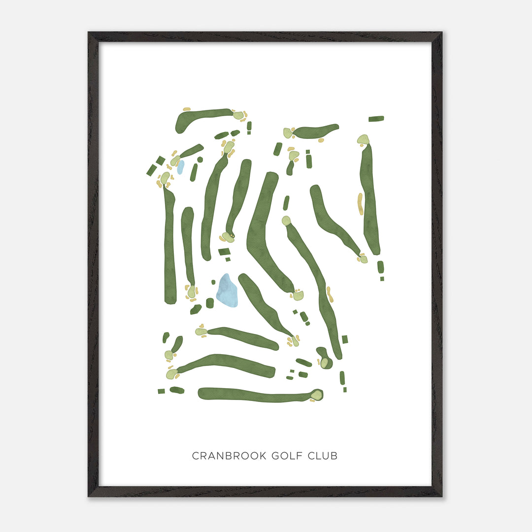 Print of Cranbrook Golf Club Modern Map