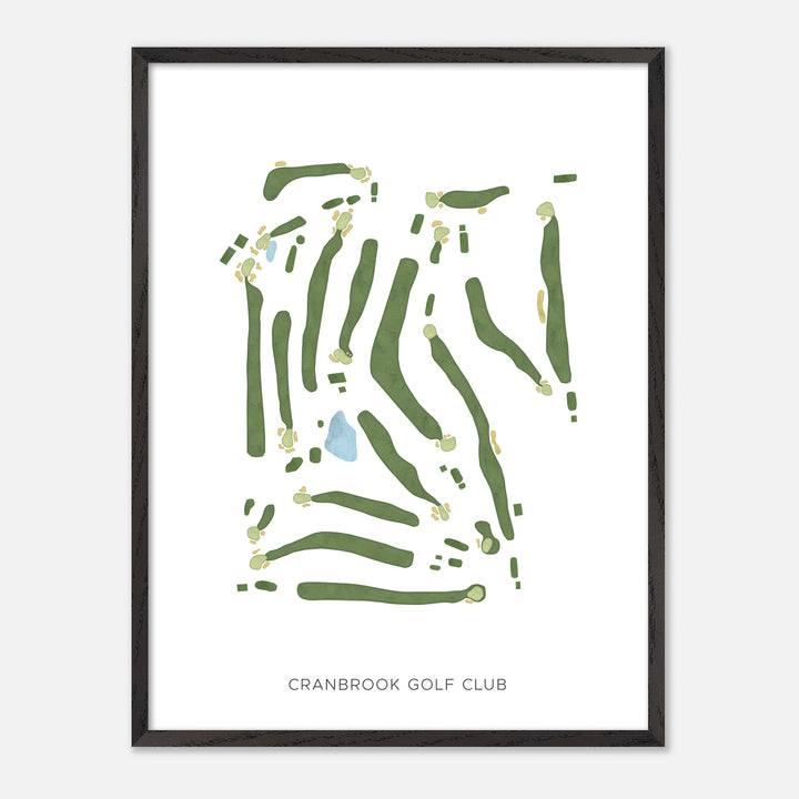 Print of Cranbrook Golf Club Modern Map