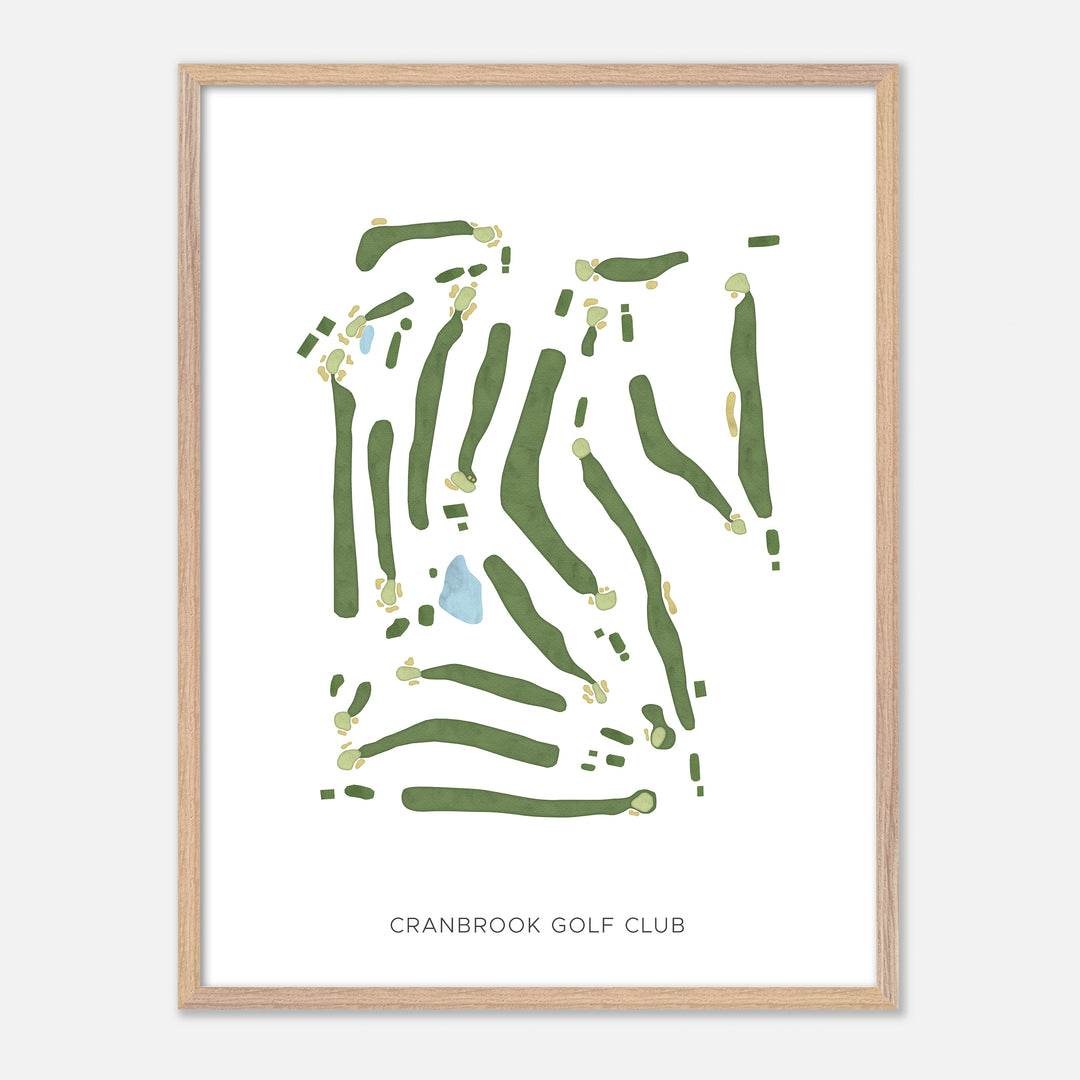 Print of Cranbrook Golf Club Modern Map