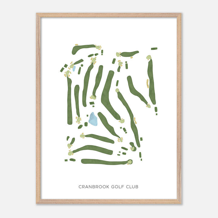 Print of Cranbrook Golf Club Modern Map