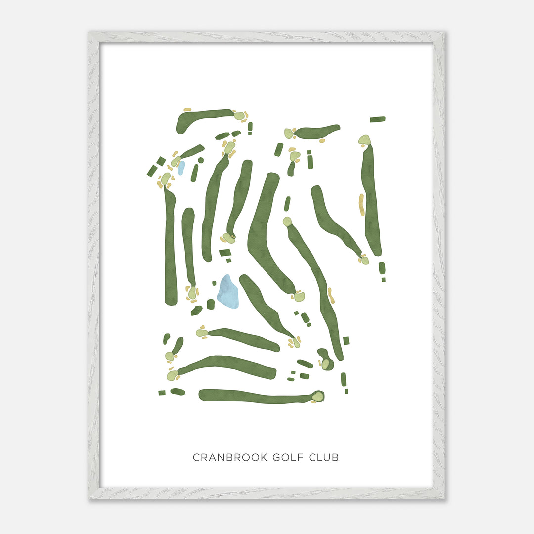 Print of Cranbrook Golf Club Modern Map