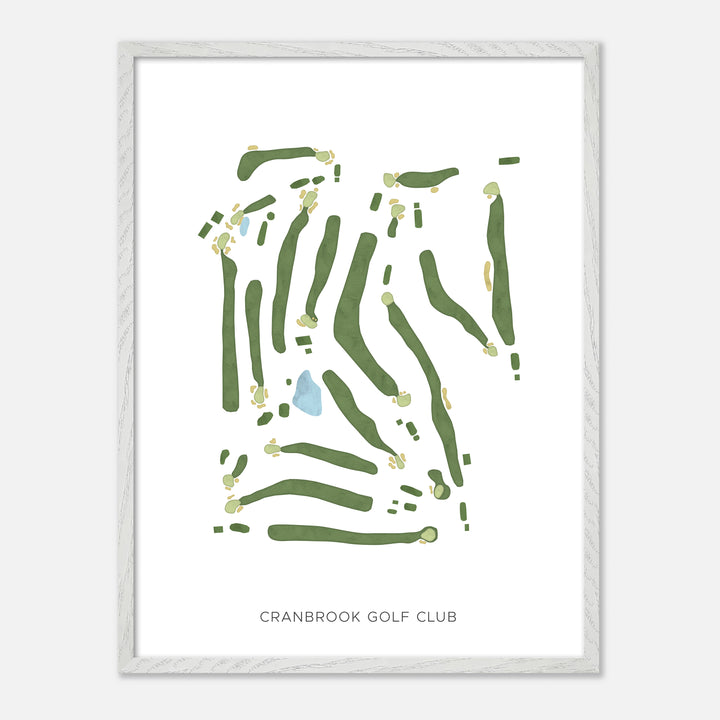 Print of Cranbrook Golf Club Modern Map