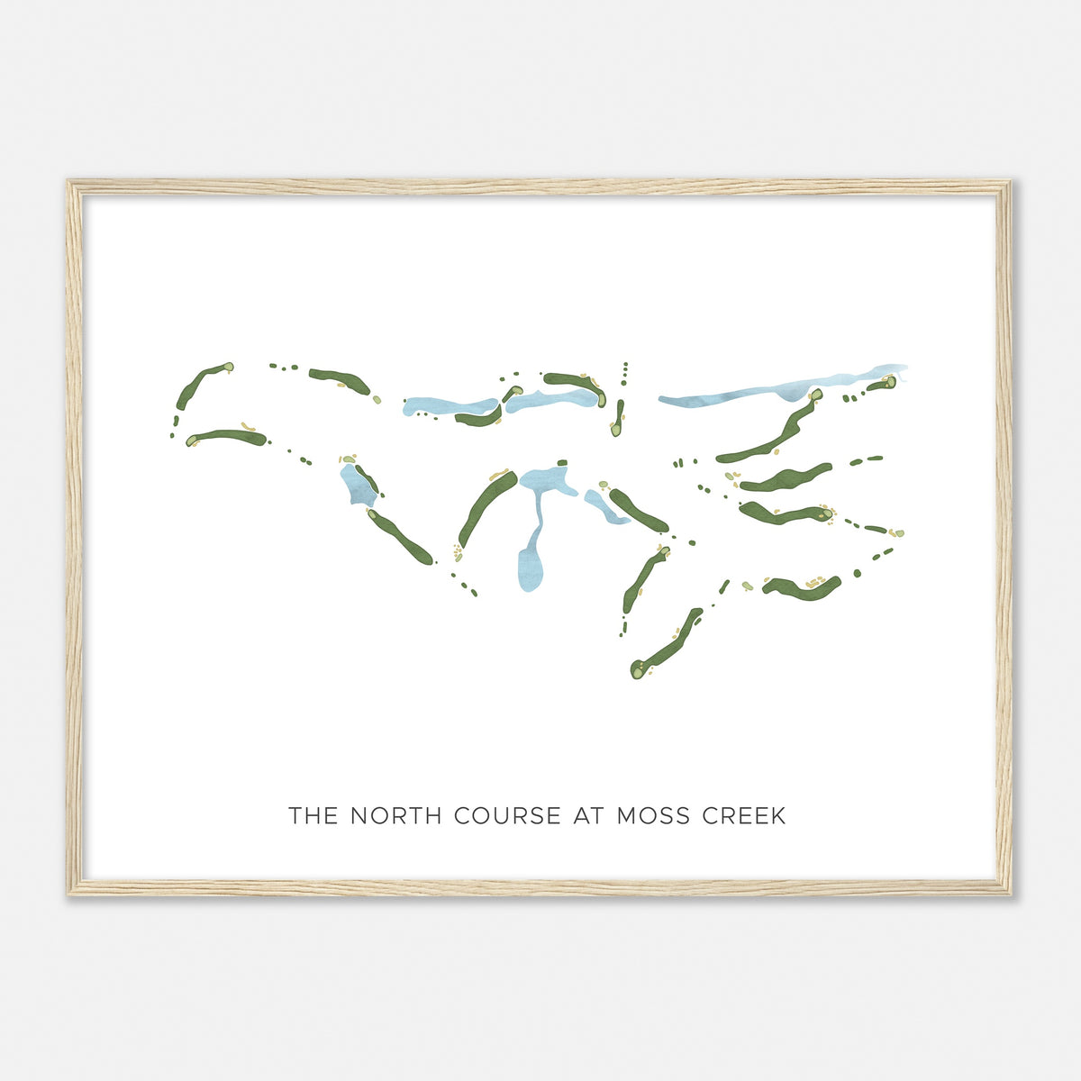 Print of The North Course At Moss Creek Modern Map