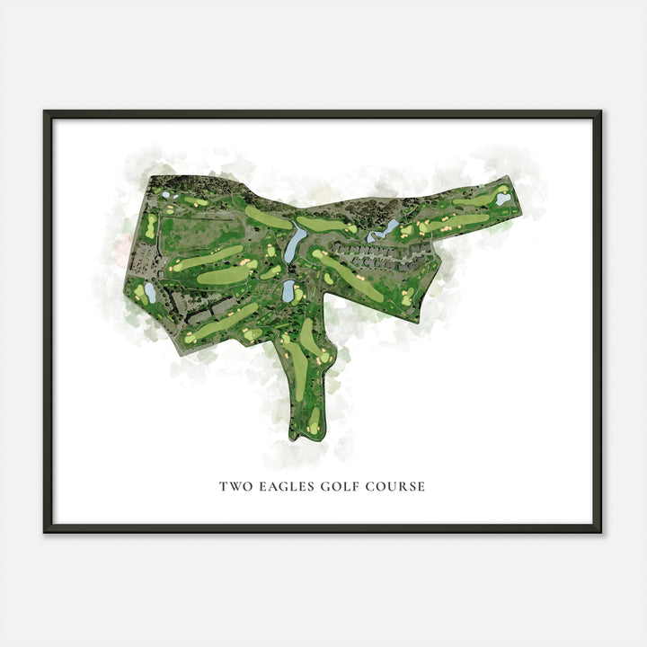 Print of Two Eagles Golf Course Classic Map