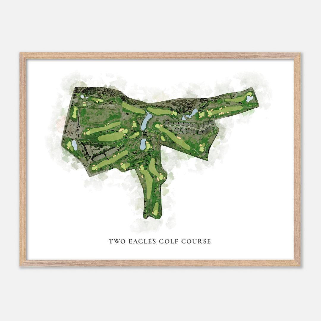 Print of Two Eagles Golf Course Classic Map