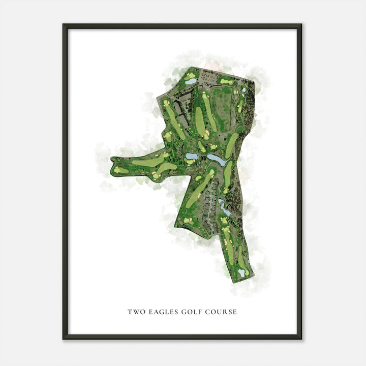 Print of Two Eagles Golf Course Classic Map