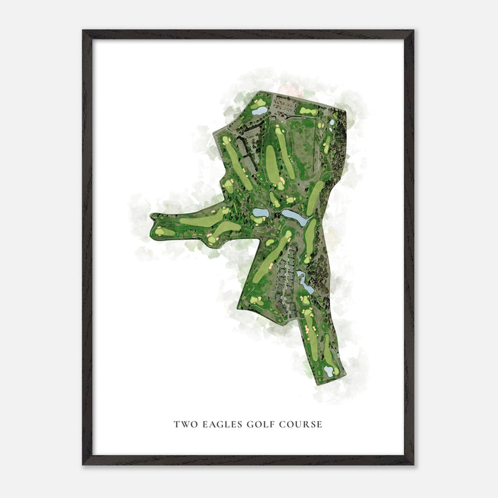 Print of Two Eagles Golf Course Classic Map