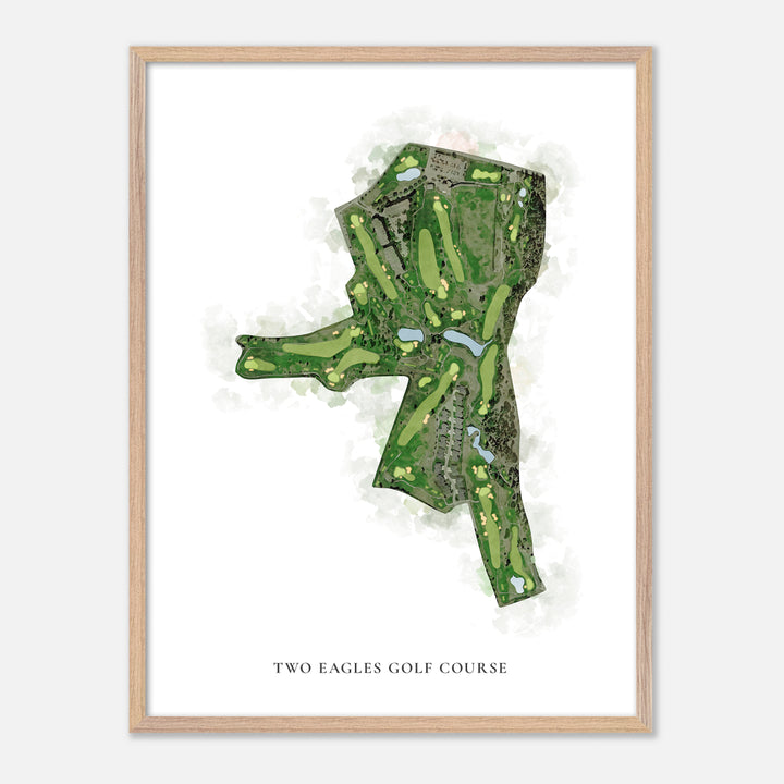Print of Two Eagles Golf Course Classic Map