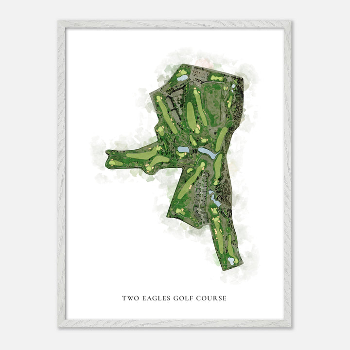 Print of Two Eagles Golf Course Classic Map