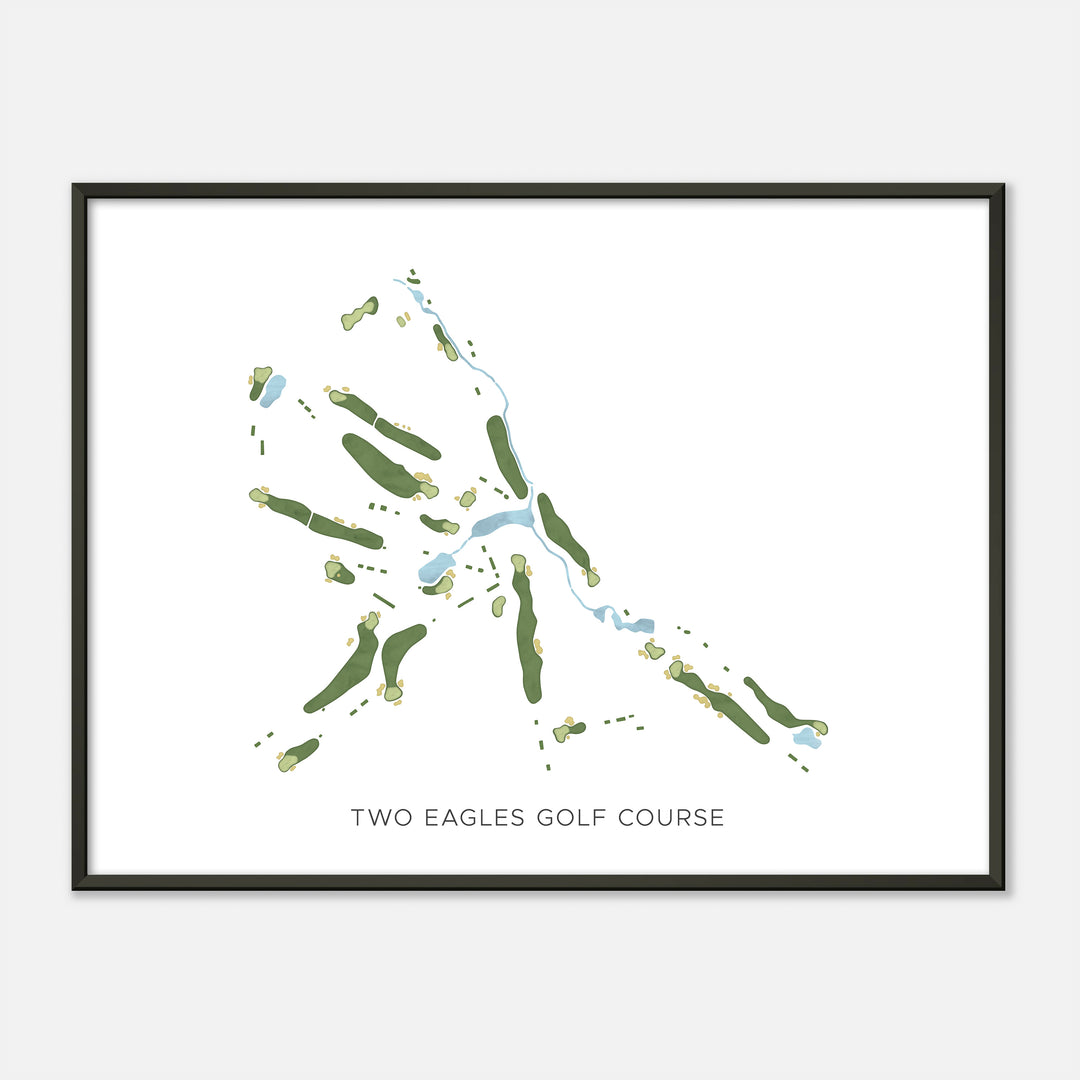 Print of Two Eagles Golf Course Modern Map