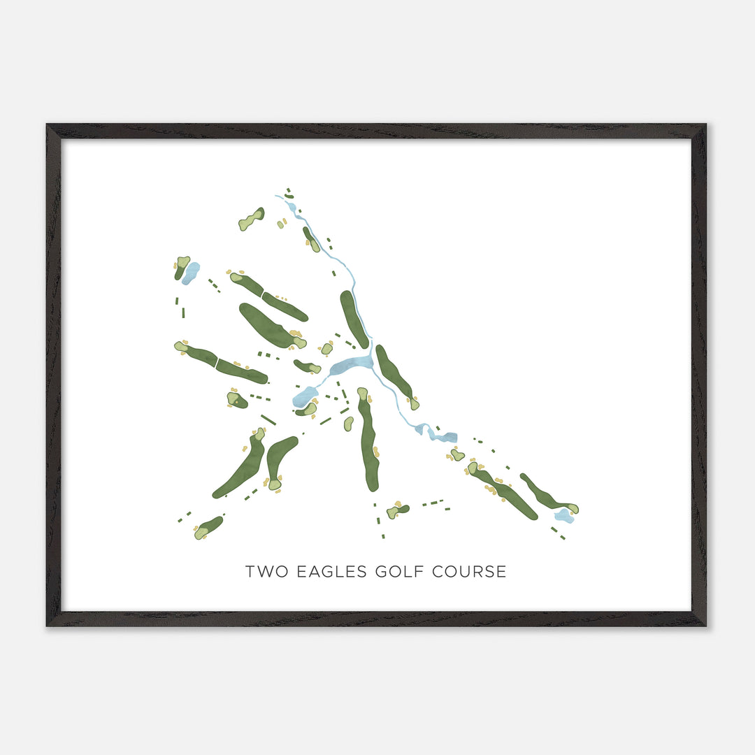 Print of Two Eagles Golf Course Modern Map