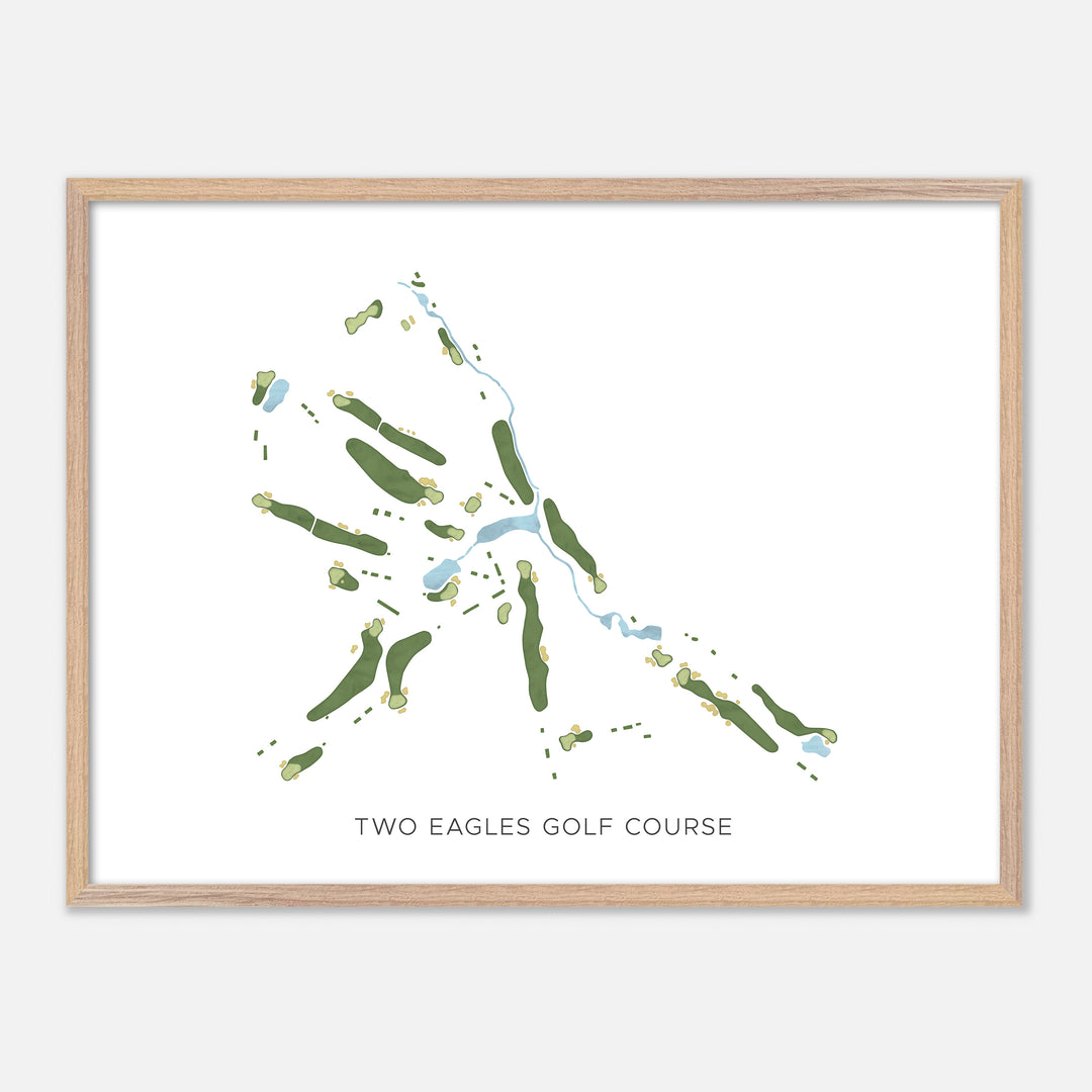Print of Two Eagles Golf Course Modern Map
