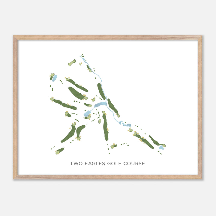 Print of Two Eagles Golf Course Modern Map