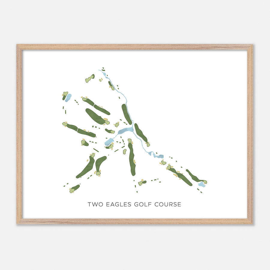 Print of Two Eagles Golf Course Modern Map