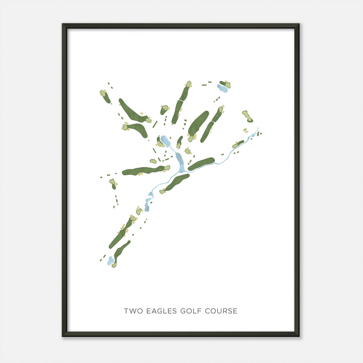 Print of Two Eagles Golf Course Modern Map