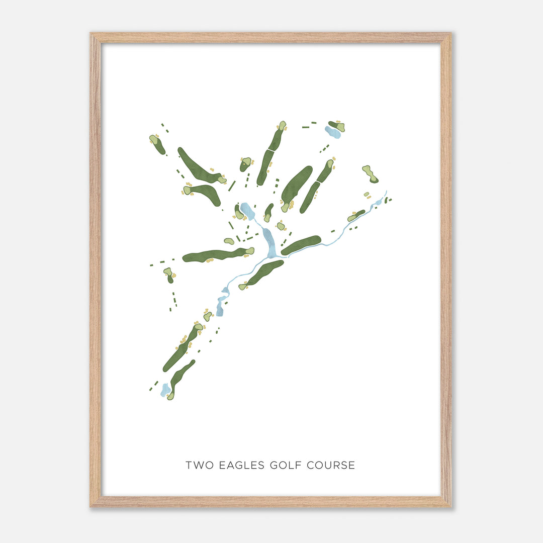 Print of Two Eagles Golf Course Modern Map