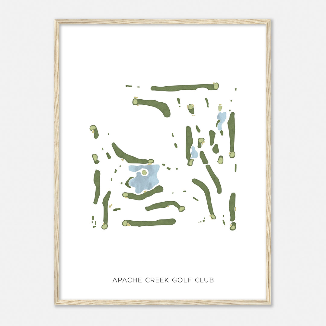 Print of Apache Creek Golf Club Modern Map