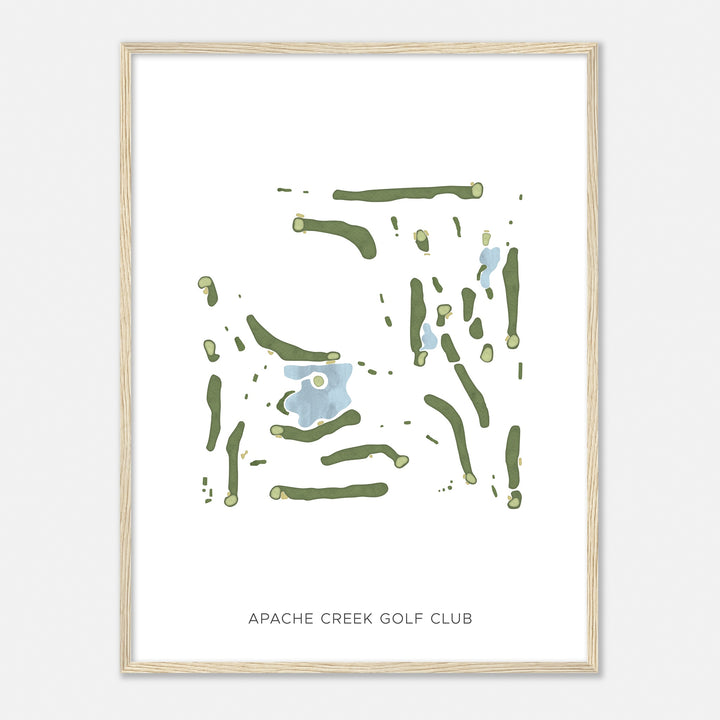 Print of Apache Creek Golf Club Modern Map