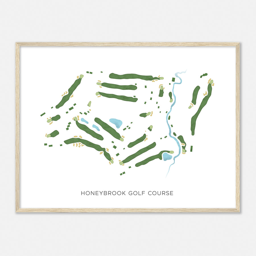 Print of Honeybrook Golf Course Modern Map