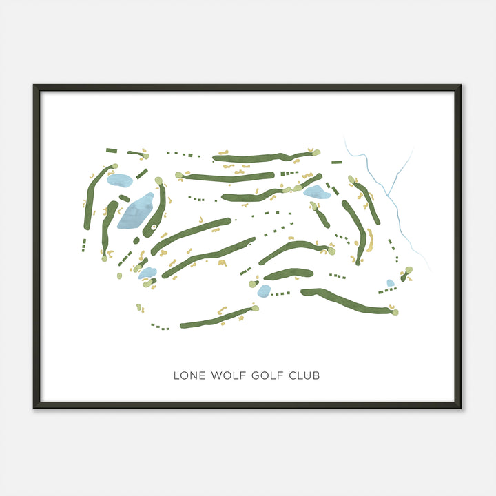 Print of Lone Wolf Golf Club Modern Map