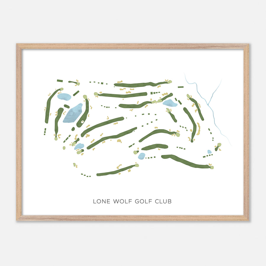 Print of Lone Wolf Golf Club Modern Map