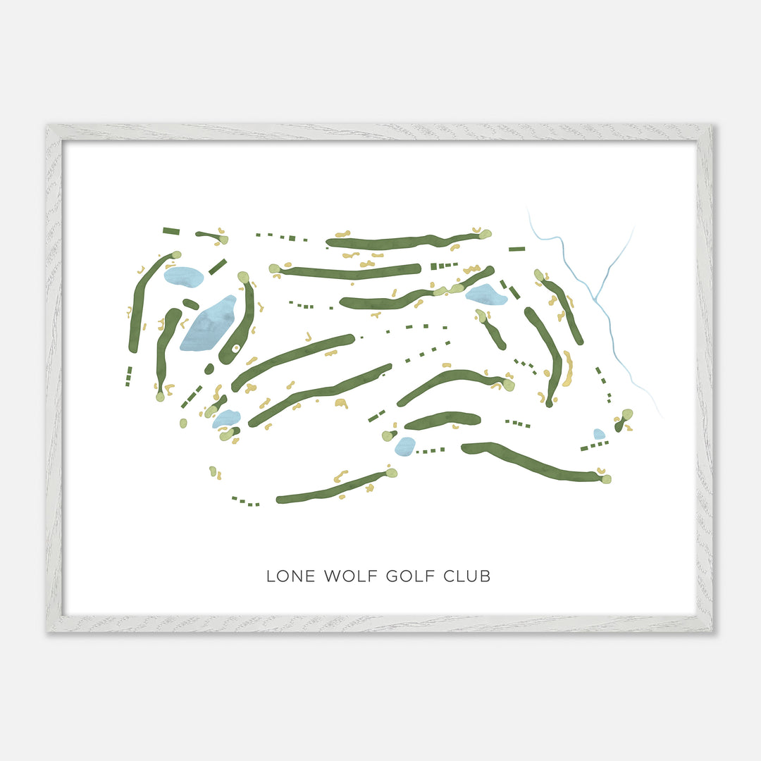 Print of Lone Wolf Golf Club Modern Map