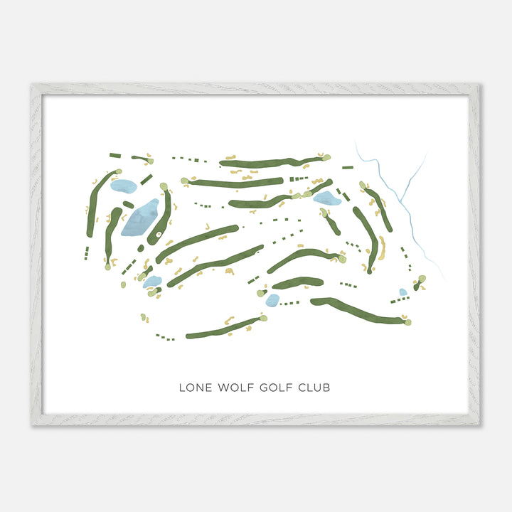 Print of Lone Wolf Golf Club Modern Map