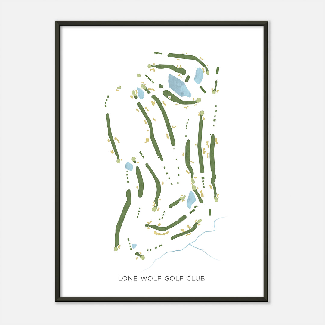 Print of Lone Wolf Golf Club Modern Map