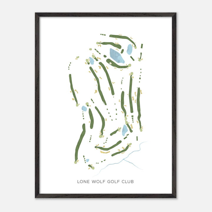 Print of Lone Wolf Golf Club Modern Map