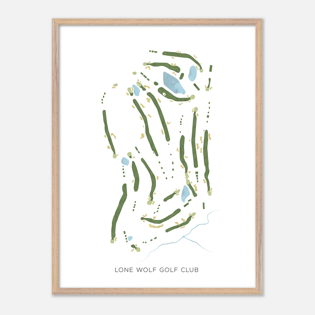 Print of Lone Wolf Golf Club Modern Map