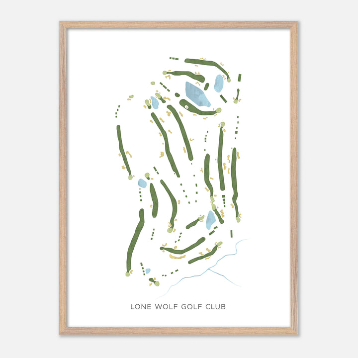 Print of Lone Wolf Golf Club Modern Map