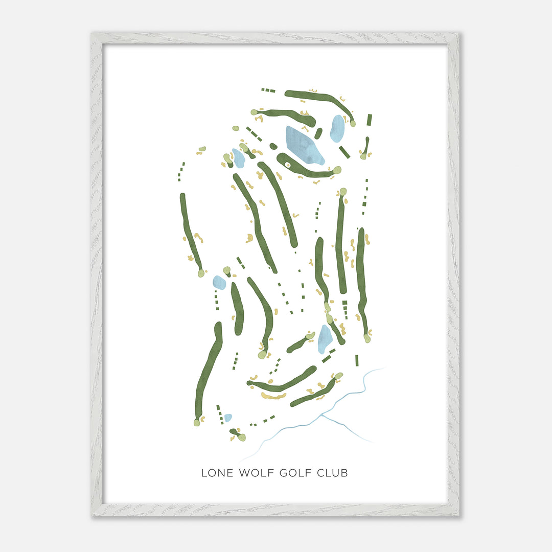 Print of Lone Wolf Golf Club Modern Map