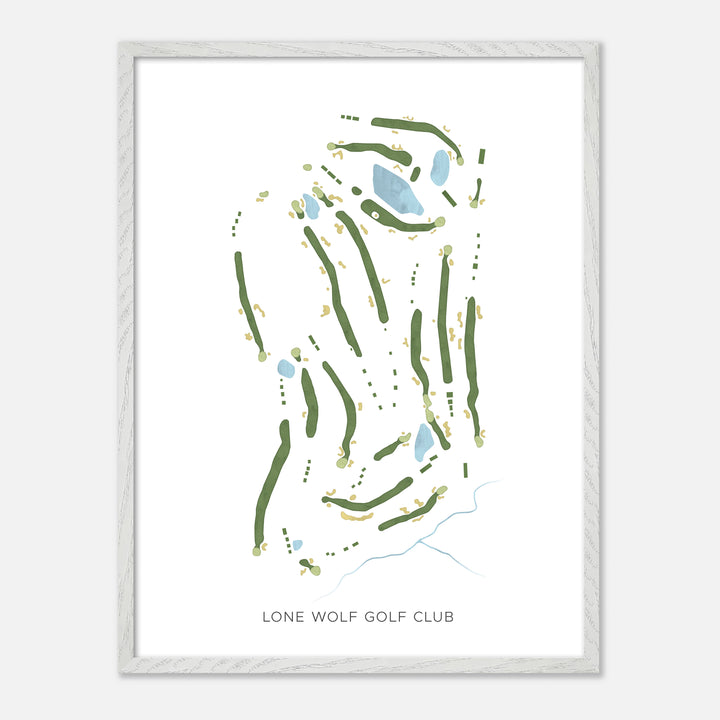 Print of Lone Wolf Golf Club Modern Map
