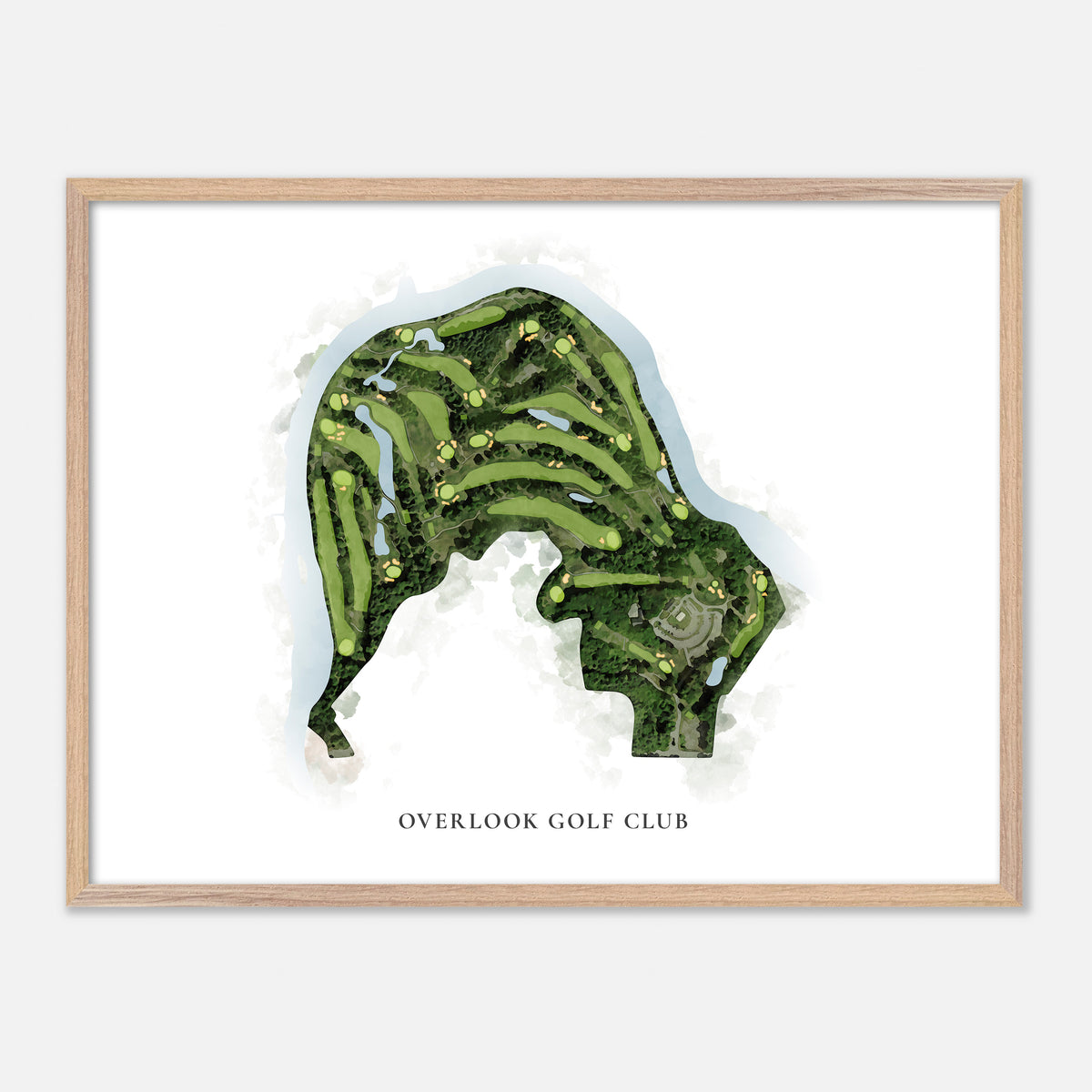 Print of Overlook Golf Club Classic Map