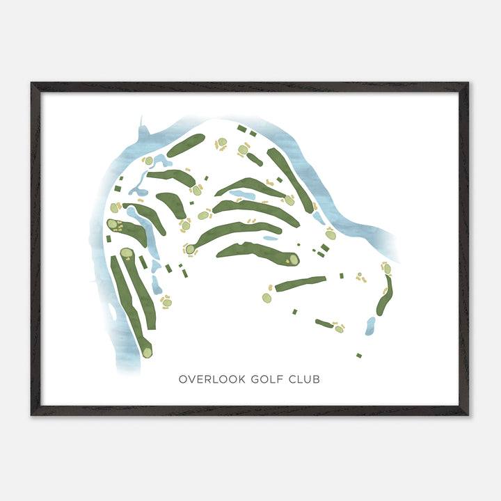 Print of Overlook Golf Club Modern Map