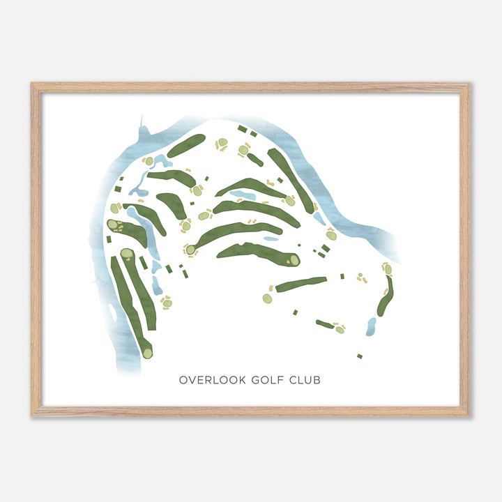 Print of Overlook Golf Club Modern Map