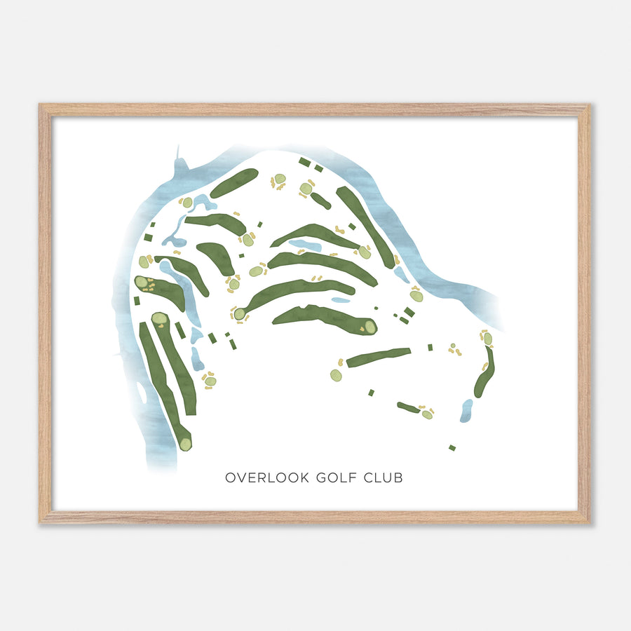 Print of Overlook Golf Club Modern Map