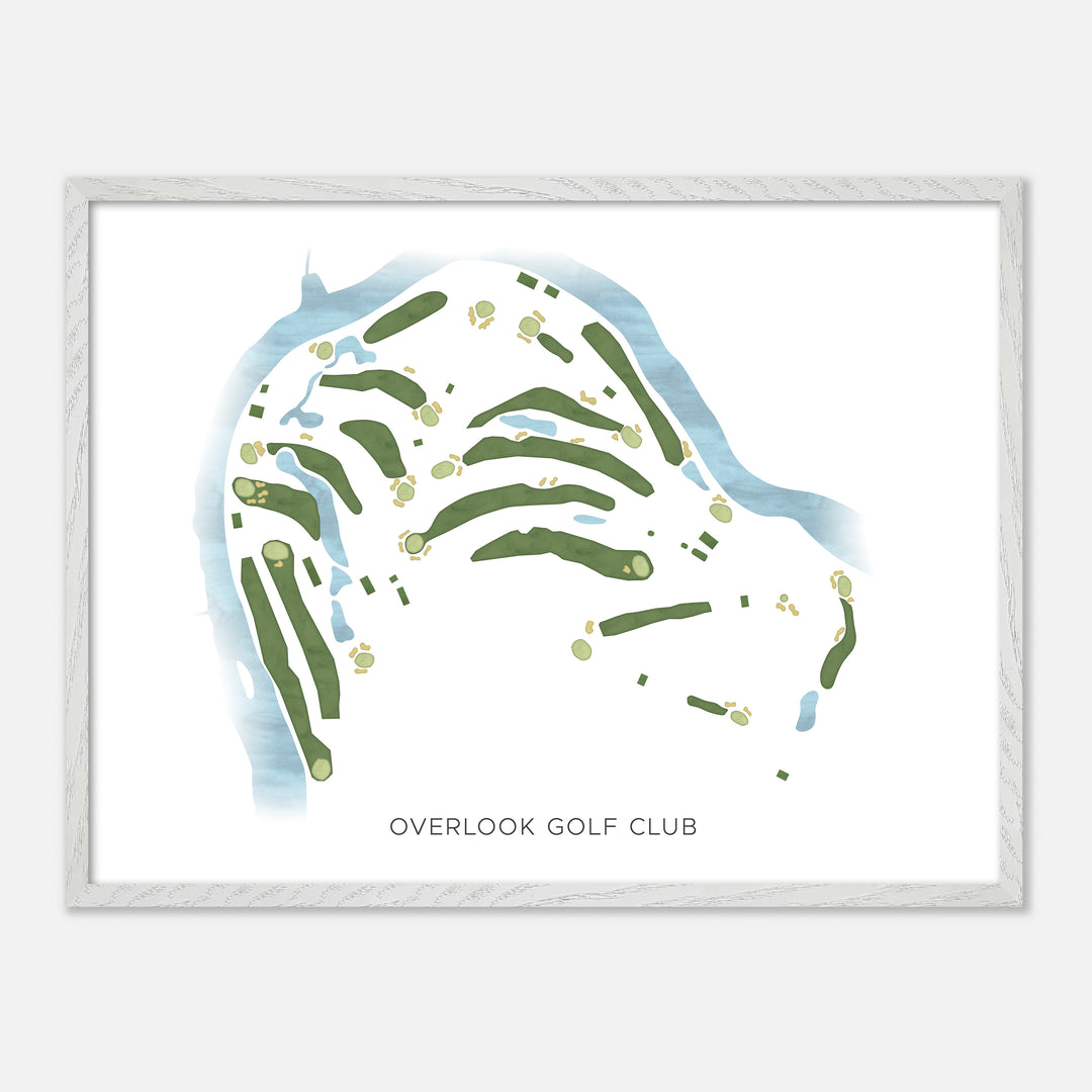 Print of Overlook Golf Club Modern Map