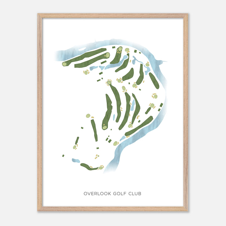 Print of Overlook Golf Club Modern Map