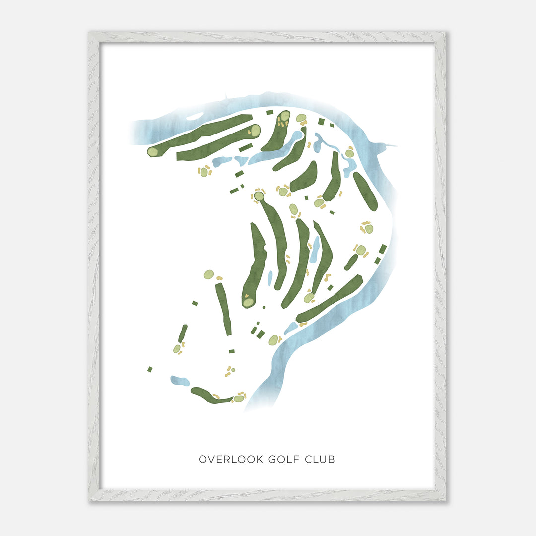 Print of Overlook Golf Club Modern Map